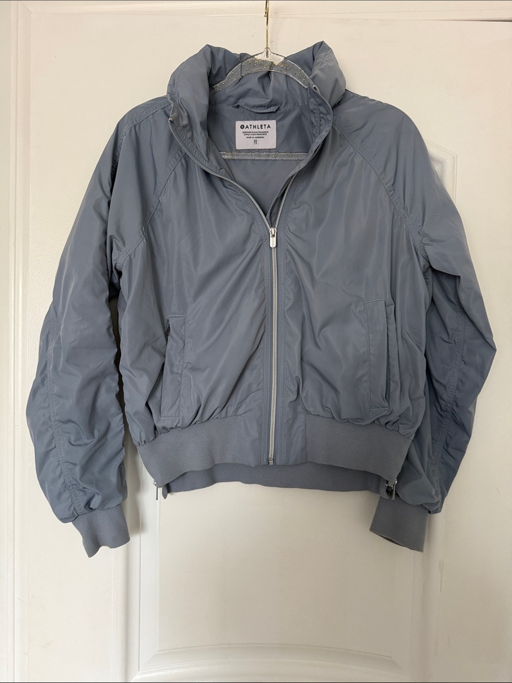 Athleta Women's Dusty Blue Bomber Jacket